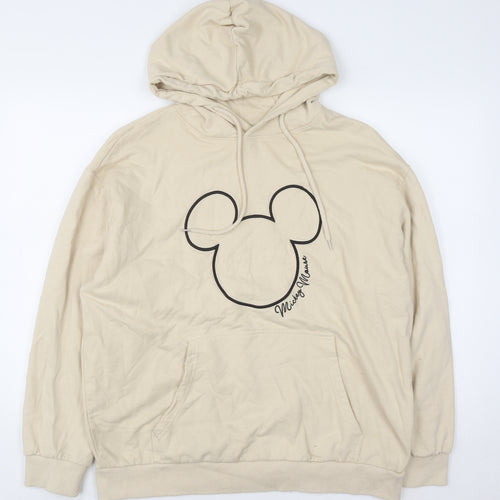 Disney Mickey Mouse Beige Women's XL Pullover Hoodie