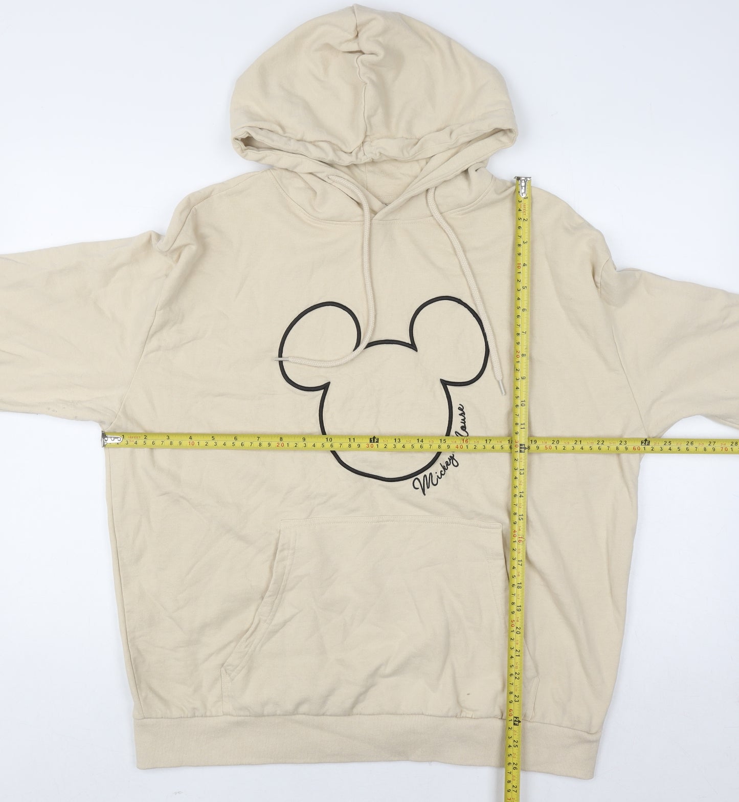 Disney Mickey Mouse Beige Women's XL Pullover Hoodie