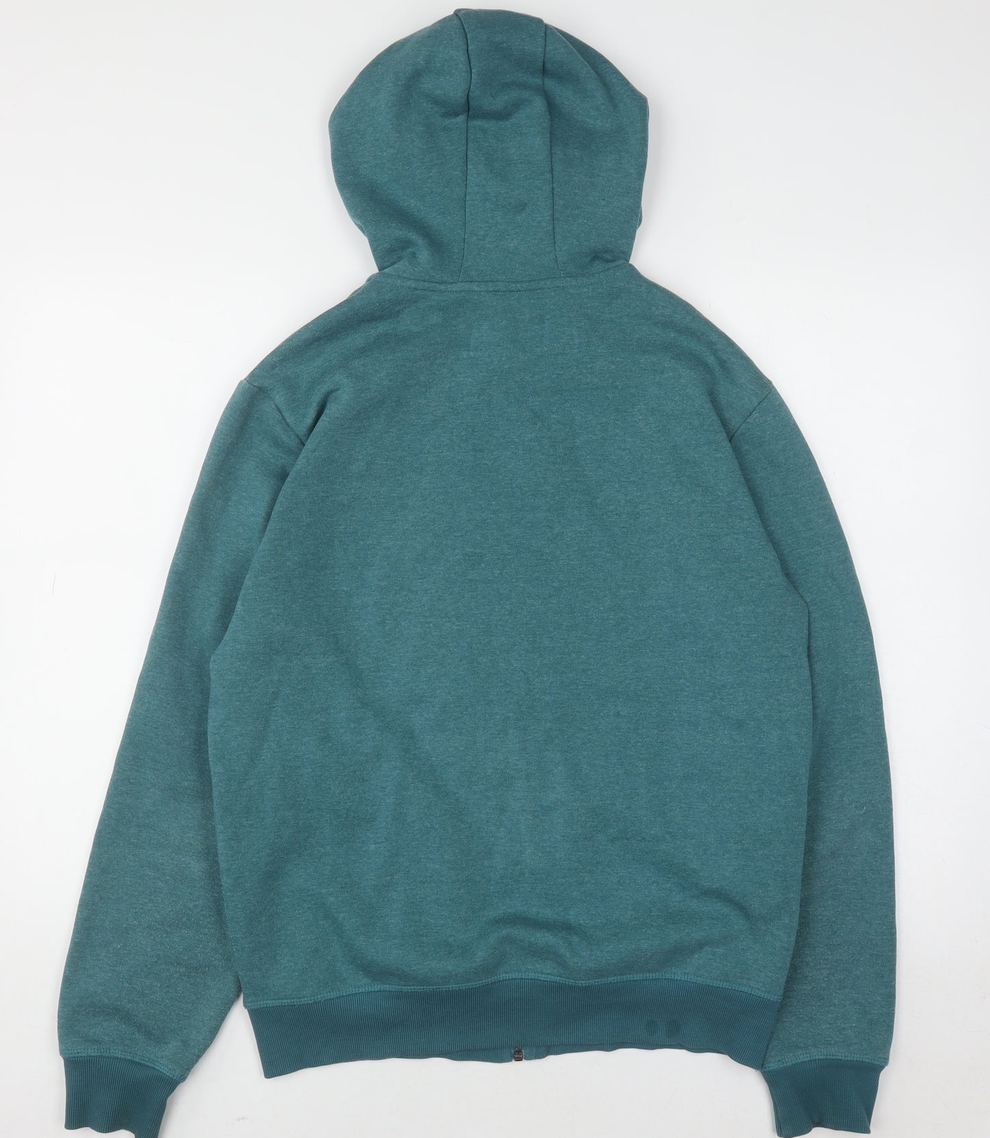 Original Penguin Womens Teal Full Zip Hoodie Size M Cotton Blend