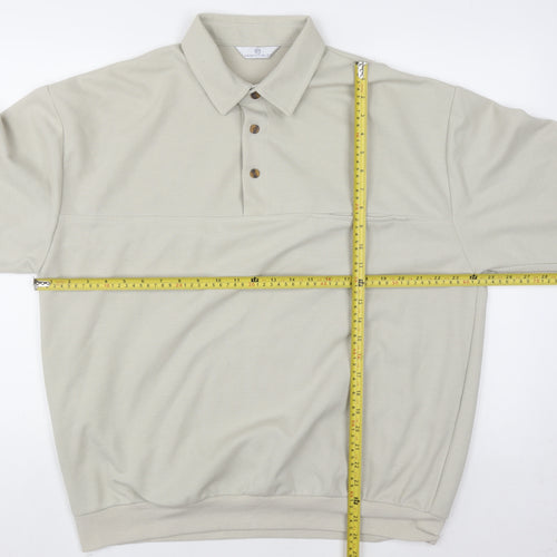 Essentials Men's Beige Classic L Henley Sweatshirt Long Sleeve