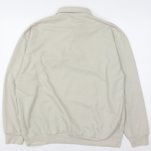 Essentials Men's Beige Classic L Henley Sweatshirt Long Sleeve