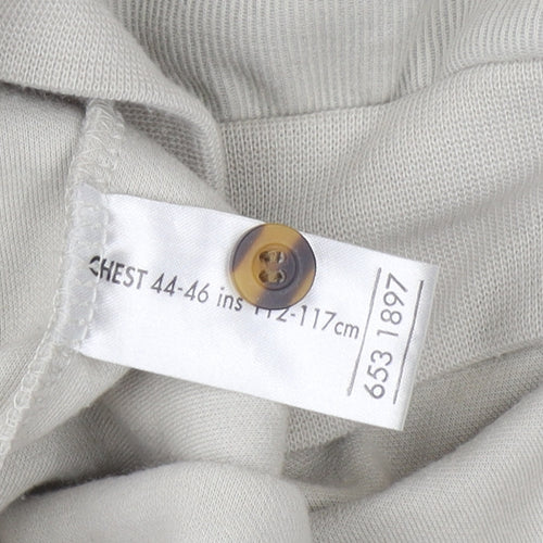 Essentials Men's Beige Classic L Henley Sweatshirt Long Sleeve