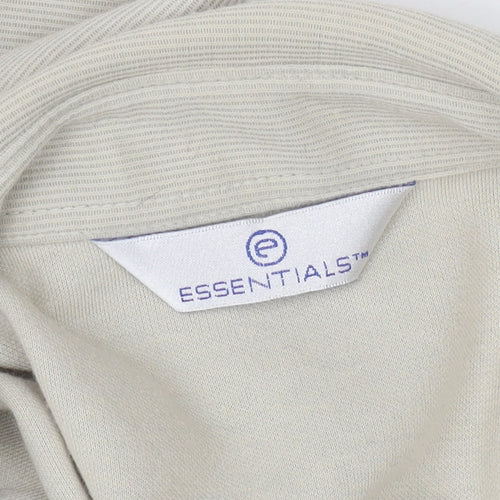 Essentials Men's Beige Classic L Henley Sweatshirt Long Sleeve