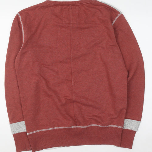 The Cuckoos Nest Mens Red Crew Neck Pullover Sweatshirt M