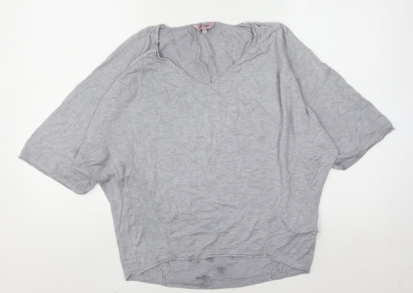 Phase Eight Women’s Grey Knit V-Neck Tunic Blouse Size M