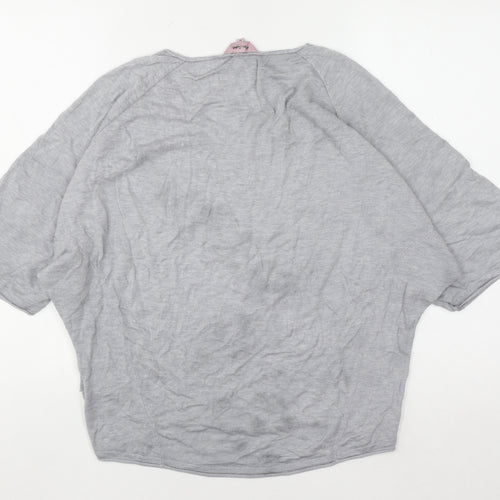 Phase Eight Women’s Grey Knit V-Neck Tunic Blouse Size M