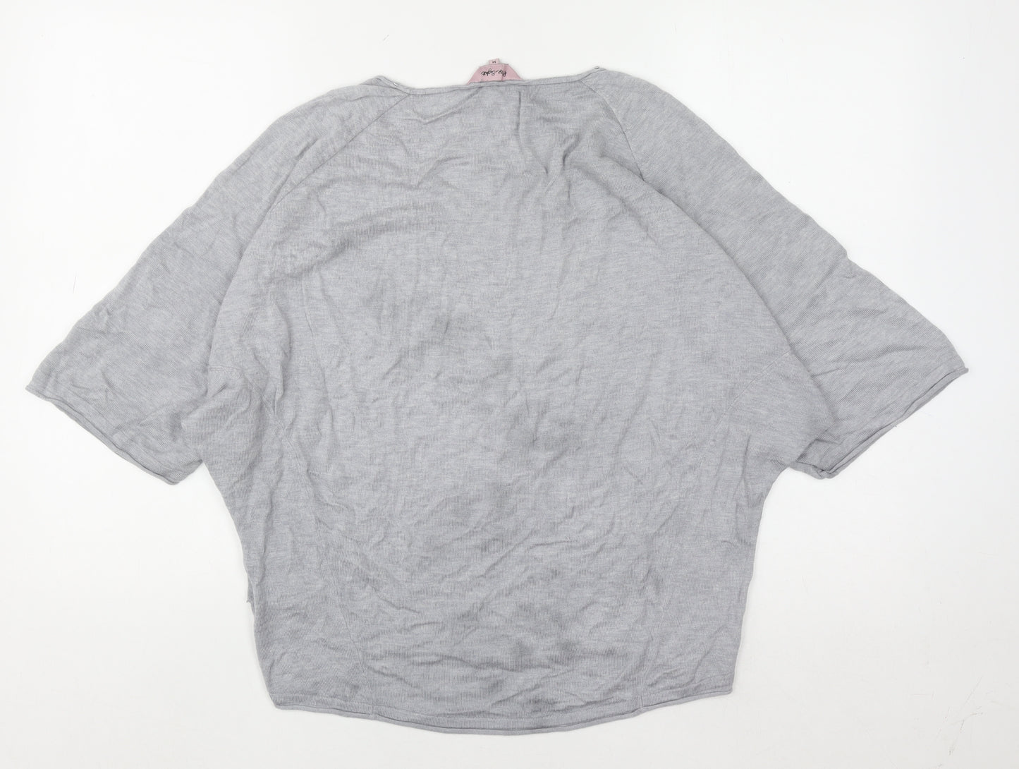 Phase Eight Women’s Grey Knit V-Neck Tunic Blouse Size M