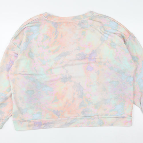 Oliver Bonas Women Pastel Multicoloured Pullover Sweatshirt UK 18