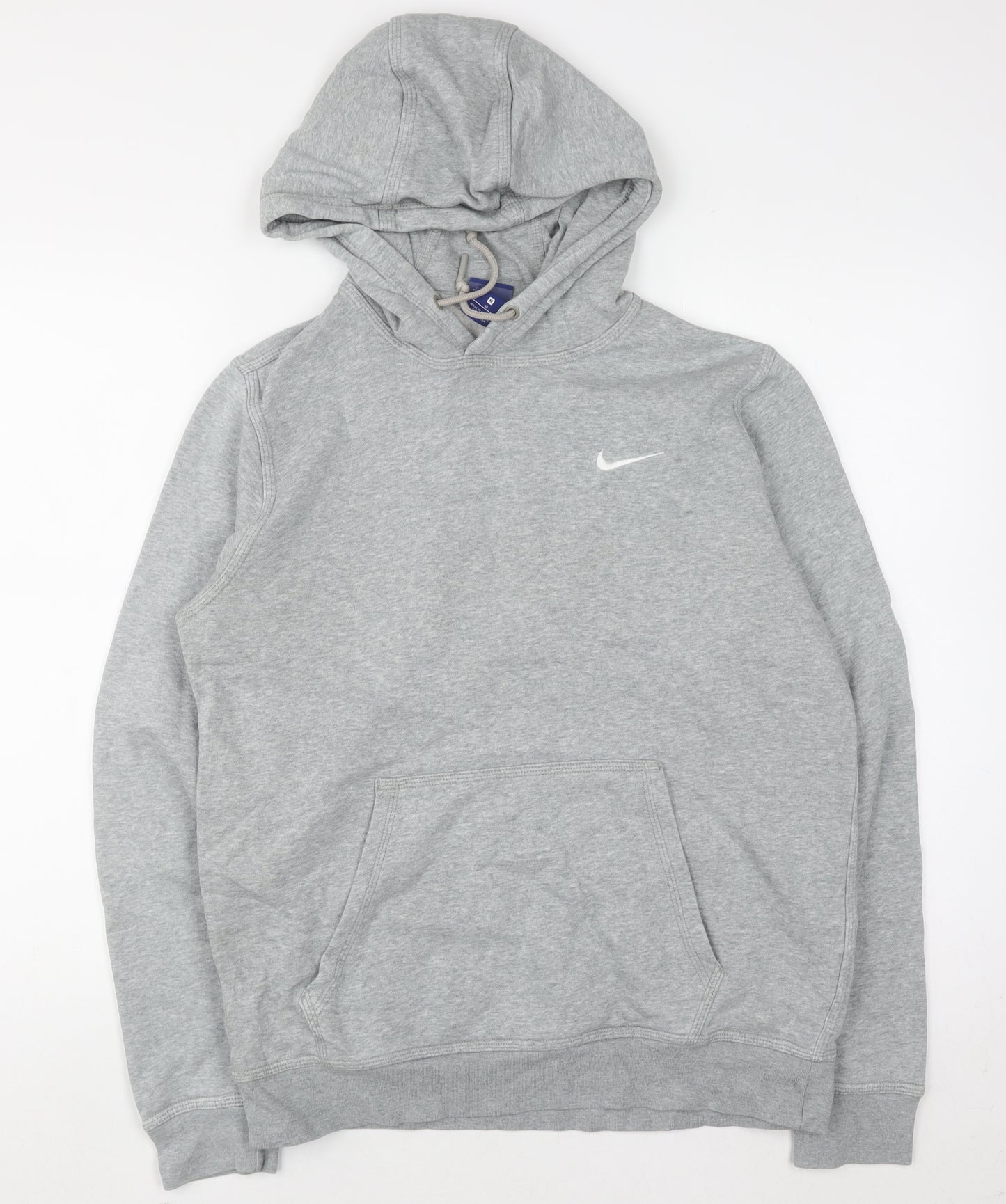 Nike Men's Grey Pullover Hoodie M Regular Fit Sports Sweatshirt