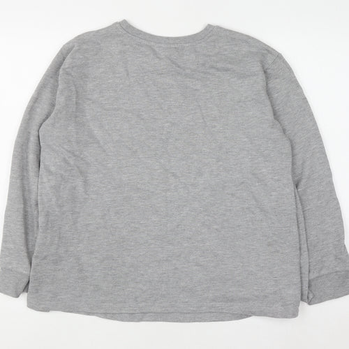 ASOS Women Grey Button Detail Long Sleeve Sweatshirt UK 12