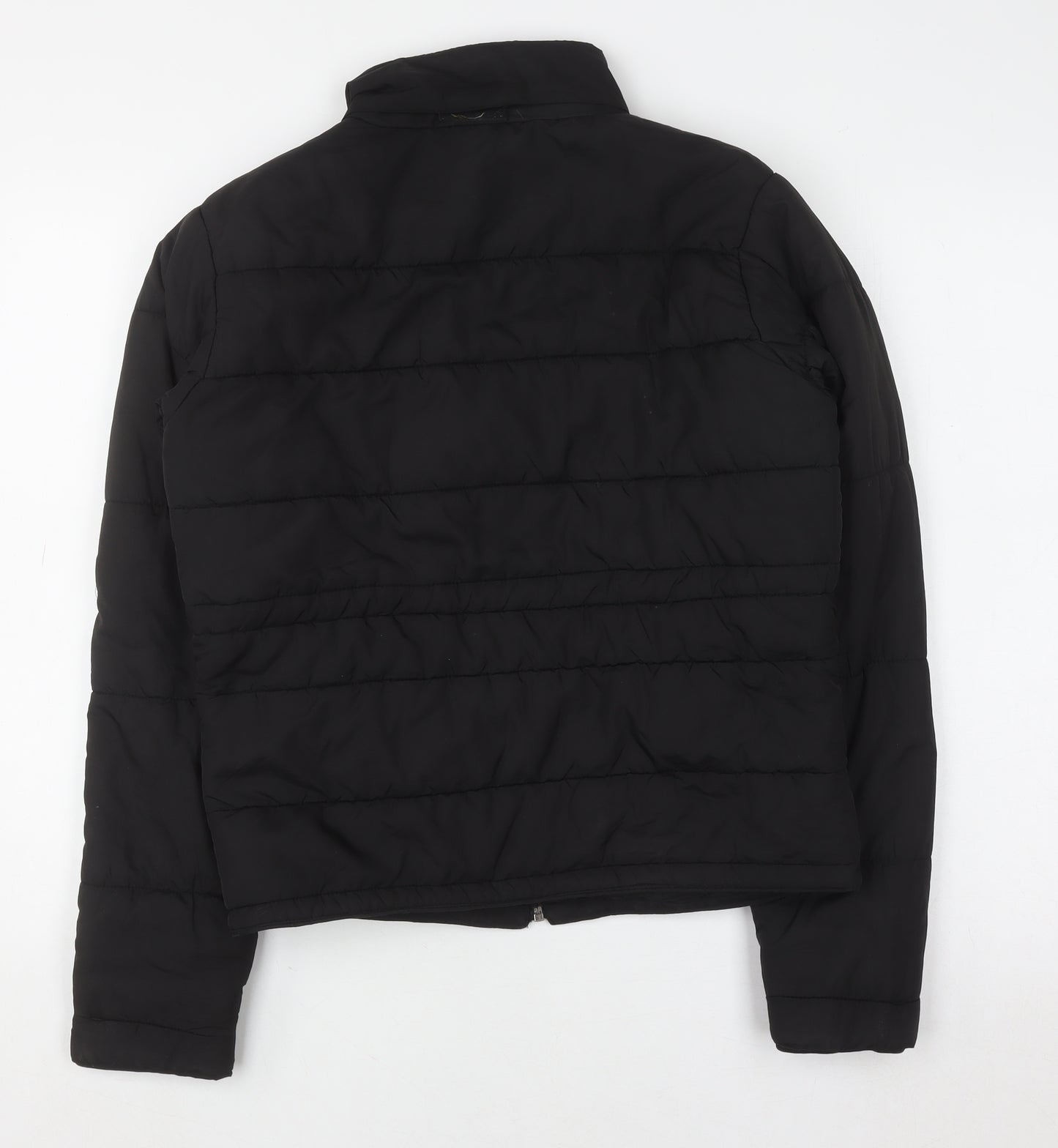 FILA Mens Black Puffer Jacket M Lightweight Quilted Zip Coat