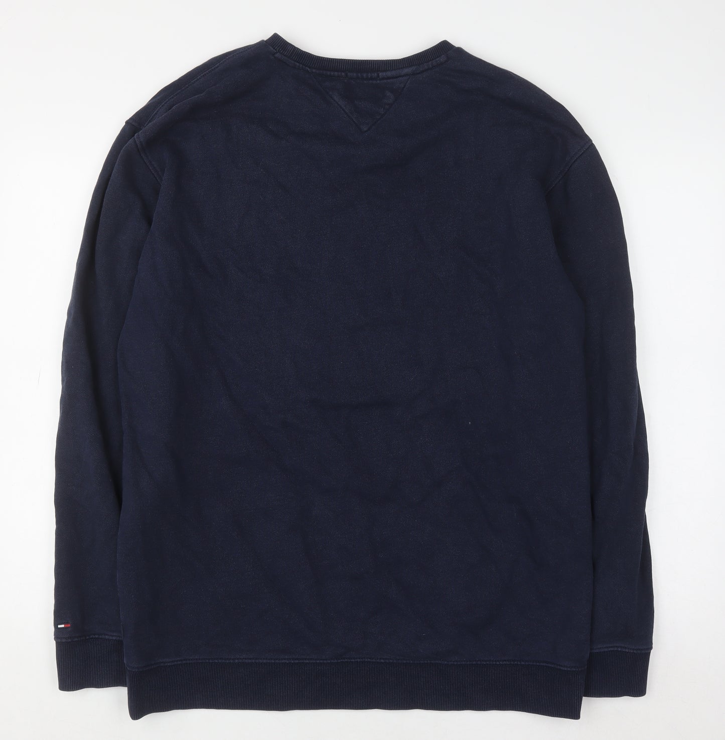 Tommy Jeans Men's Blue Relaxed Fit Crew Neck Sweatshirt L