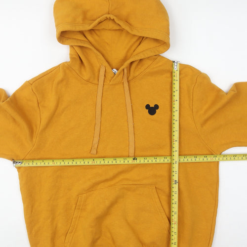 H&M Divided x Disney Mustard Yellow Women's Hoodie Size S Cotton Blend Pullover