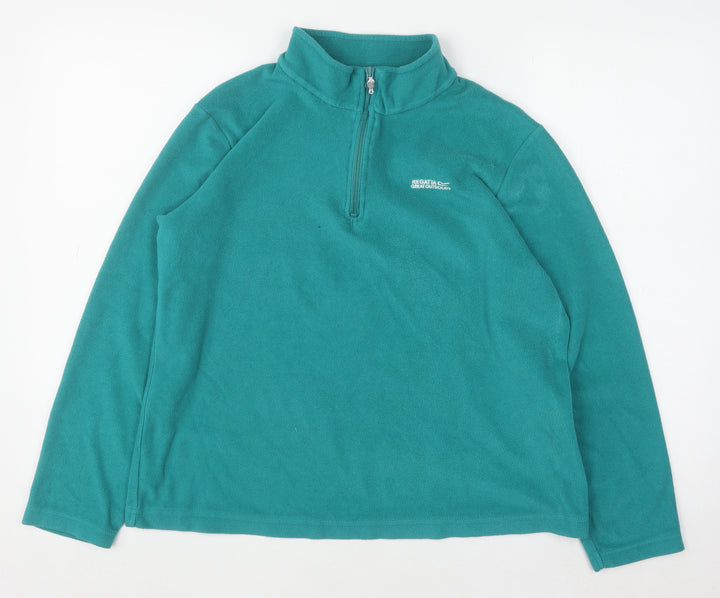 Regatta Great Outdoors Women’s Teal Fleece 1/2 Zip Sweatshirt Size 12