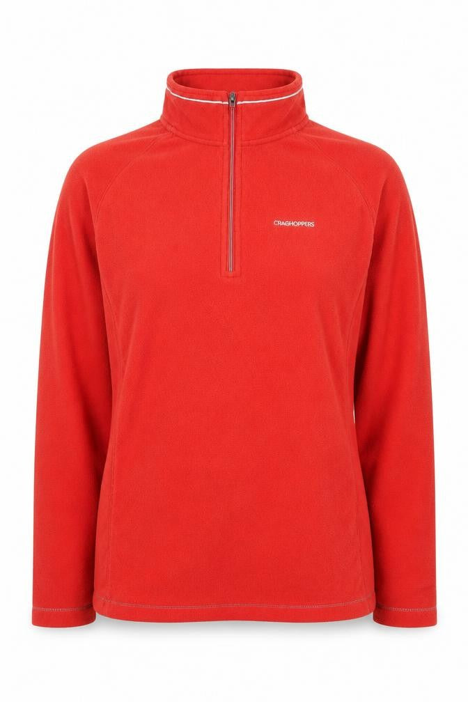 Front view of Craghoppers Women's Red Fleece Pullover Sweatshirt UK 18