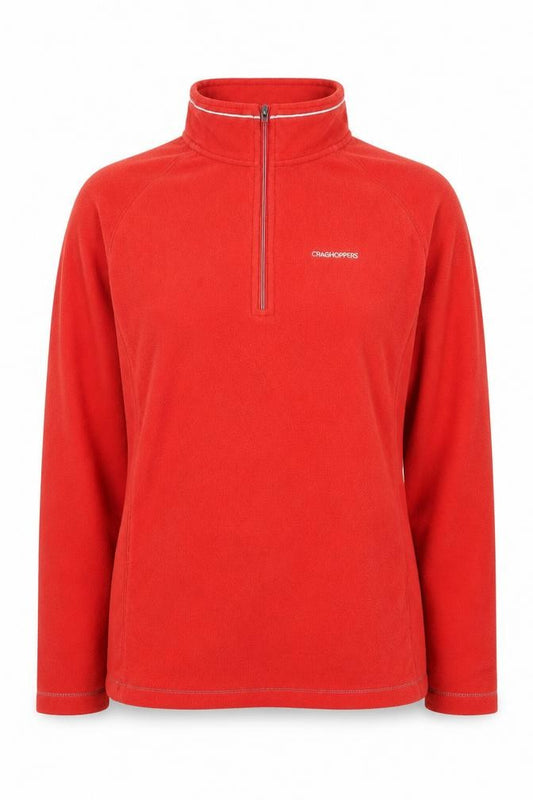 Front view of Craghoppers Women's Red Fleece Pullover Sweatshirt UK 18