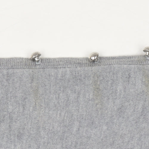 French Connection Women's Grey Beaded Boat Neck Jumper M