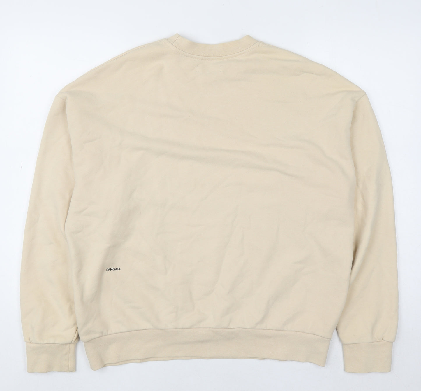 Pangaia Men's Beige Organic Cotton Pullover Sweatshirt M