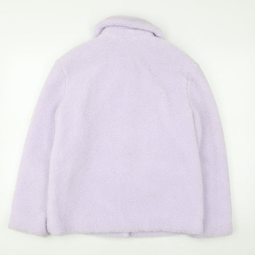 Marks and Spencer Women’s Lilac Fleece Button Jacket Size 8