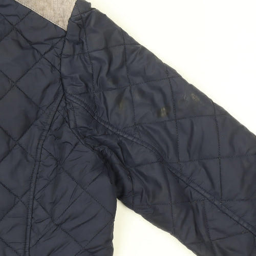 Harvey & Jones Women's Blue Quilted Mid-Length Jacket Size 10