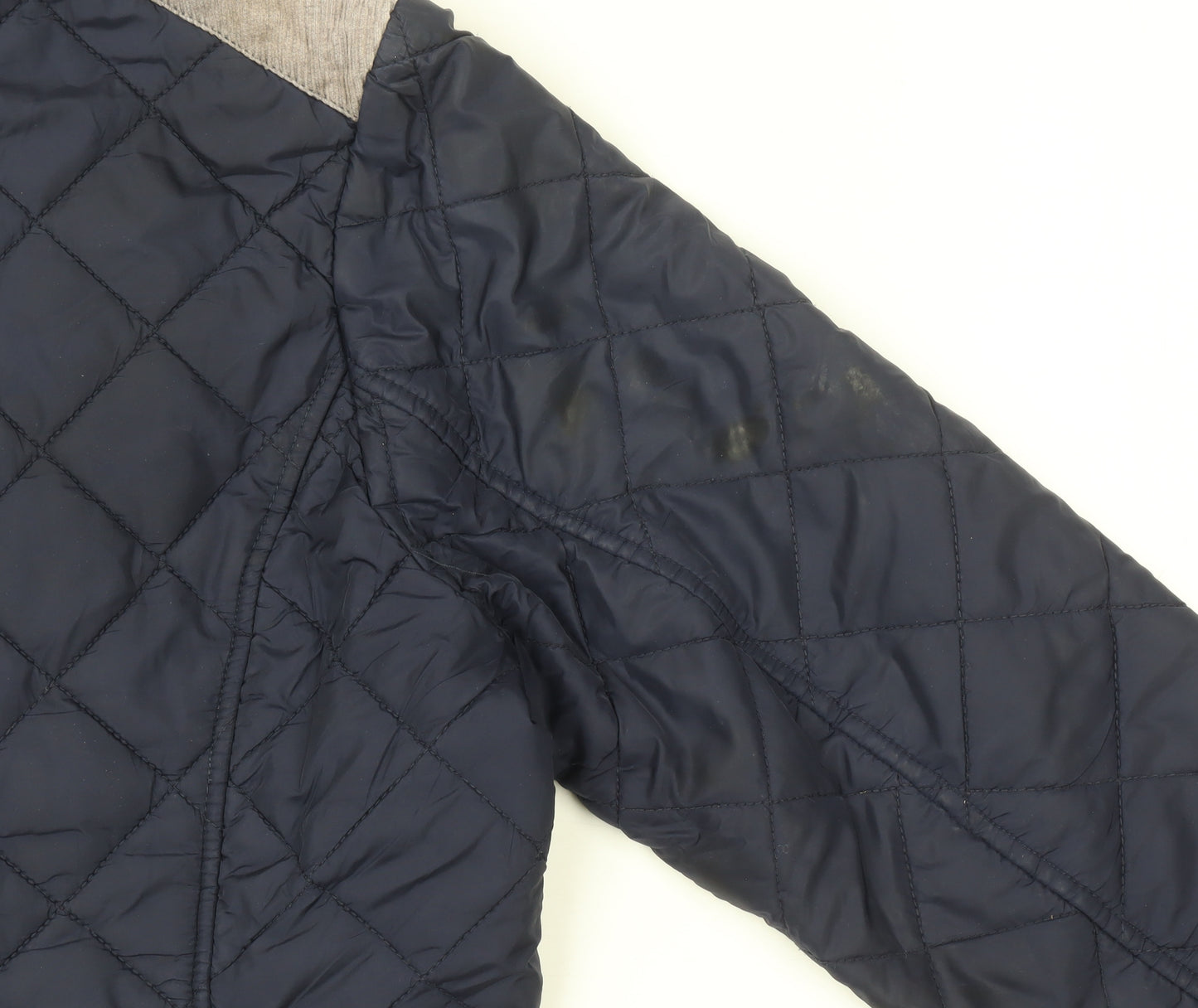 Harvey & Jones Women's Blue Quilted Mid-Length Jacket Size 10