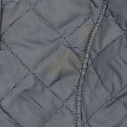 Harvey & Jones Women's Blue Quilted Mid-Length Jacket Size 10