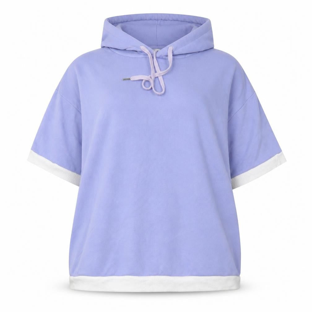 Pretty Secrets Women Purple Short Sleeve Pullover Hoodie UK 20/22