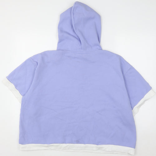 Pretty Secrets Women Purple Short Sleeve Pullover Hoodie UK 20/22