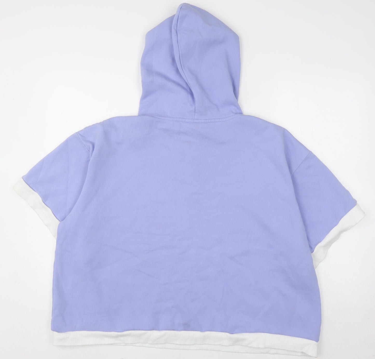 Pretty Secrets Women Purple Short Sleeve Pullover Hoodie UK 20/22