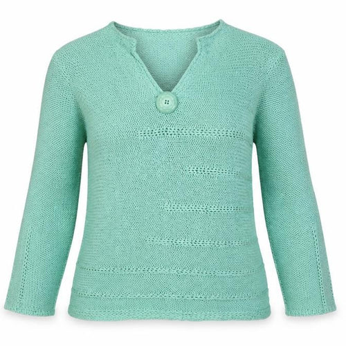 Marks and Spencer Per Una Women's Green V-Neck Knit Jumper Size M