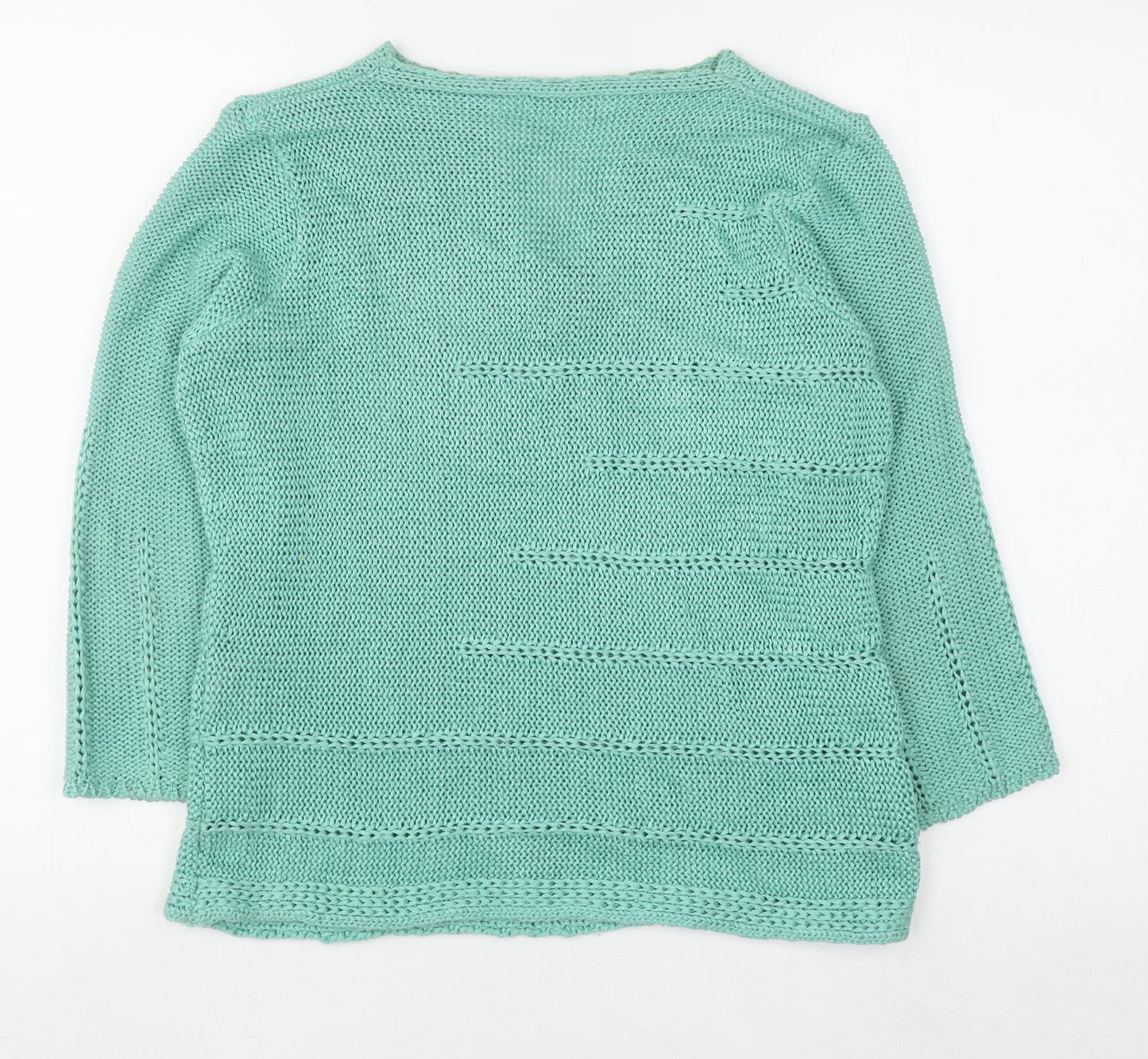 Marks and Spencer Per Una Women's Green V-Neck Knit Jumper Size M