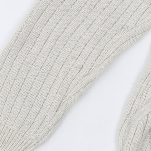 Linea Women’s Ivory Cable Knit Mock Neck Jumper Size 10