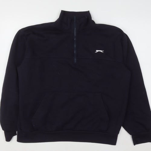 Slazenger Men's Blue XL 1/2 Zip Fleece Pullover Sweatshirt