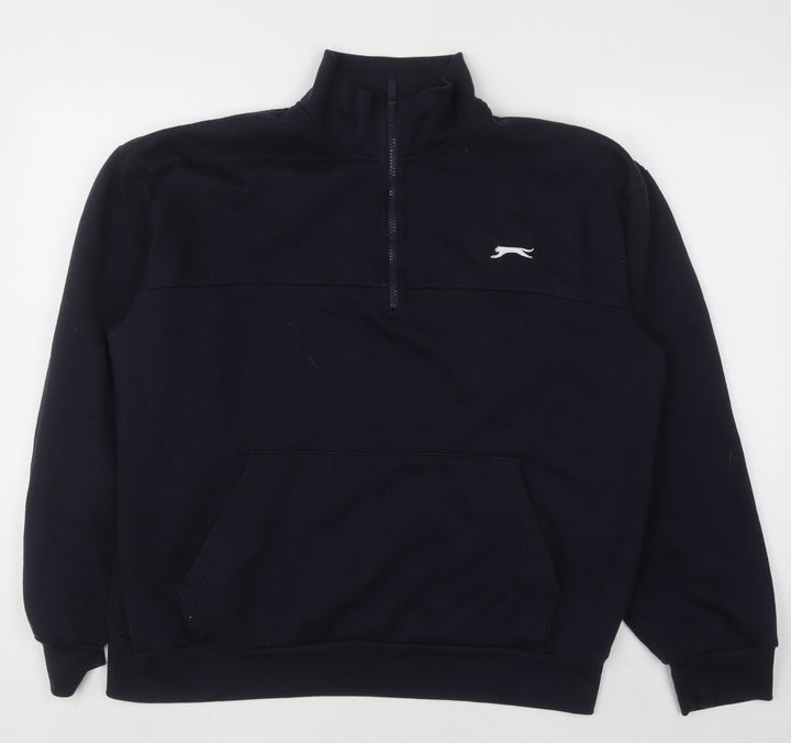 Slazenger Men's Blue XL 1/2 Zip Fleece Pullover Sweatshirt