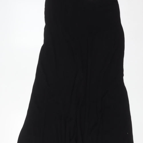 Vince Womens Black XS Sleeveless Cotton Midi Shift Dress