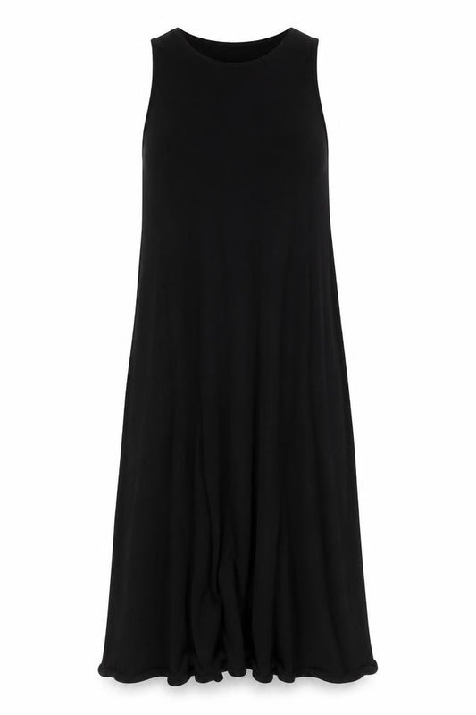 Vince Womens Black XS Sleeveless Cotton Midi Shift Dress