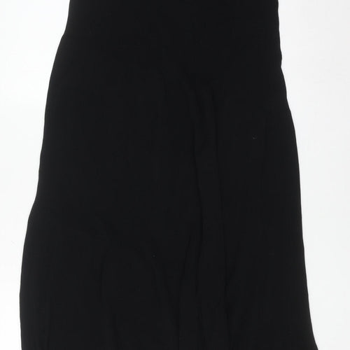 Vince Womens Black XS Sleeveless Cotton Midi Shift Dress