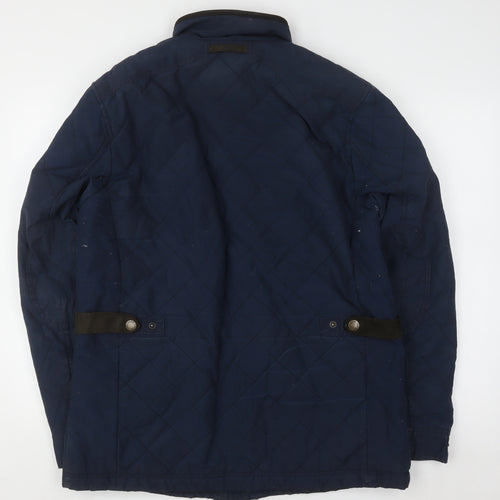 Crew Clothing Co. Men’s Blue Quilted Jacket Size M Cotton Blend