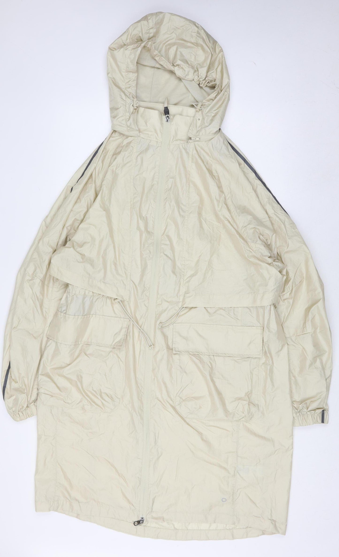 Marks and Spencer Womens Antique Cream Hooded Parka Jacket UK 10