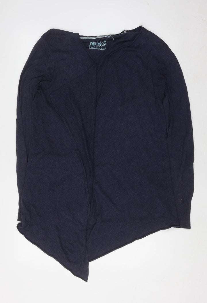Fat Face Women’s Blue Size 16 Cotton Modal Open Cardigan Jumper