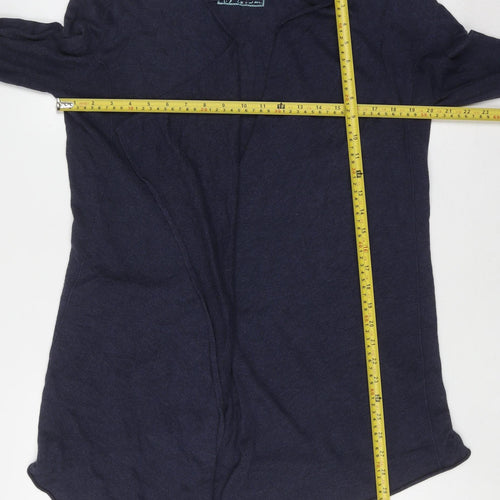 Fat Face Women’s Blue Size 16 Cotton Modal Open Cardigan Jumper