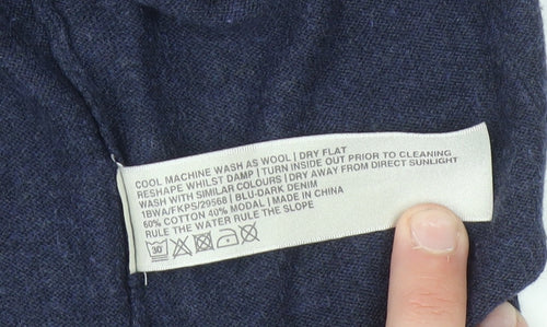 Fat Face Women’s Blue Size 16 Cotton Modal Open Cardigan Jumper