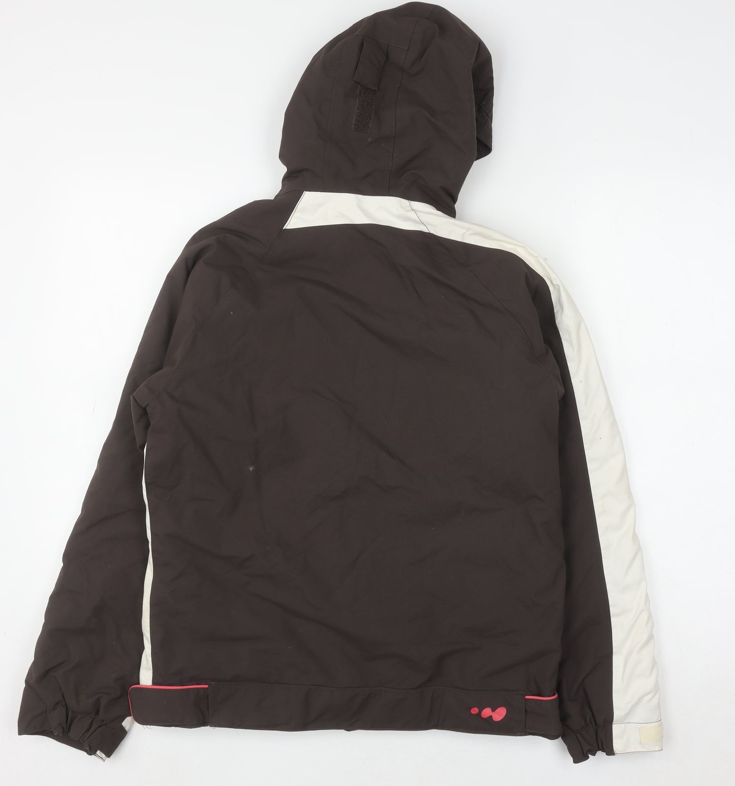 Wedze Girls Brown Ski Jacket Size 8 Hooded Padded Winter Coat