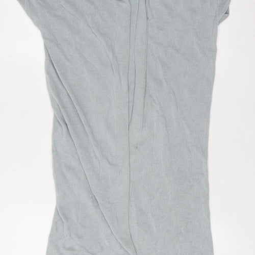 Zara Women Grey Open Knit Short Sleeve Cardigan Size 8