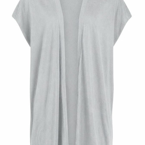 Zara Women Grey Open Knit Short Sleeve Cardigan Size 8