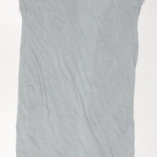 Zara Women Grey Open Knit Short Sleeve Cardigan Size 8