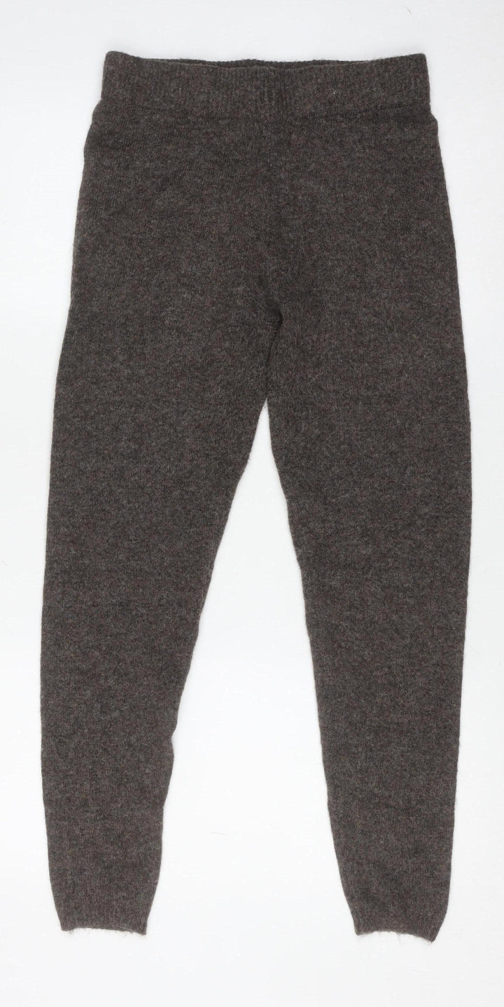 PrettyLittleThing Women Brown Knit Slim Leggings Size M
