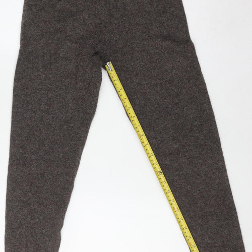 PrettyLittleThing Women Brown Knit Slim Leggings Size M
