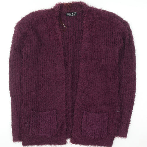 Select Womens Purple Long Sleeve Knit Cardigan UK 12