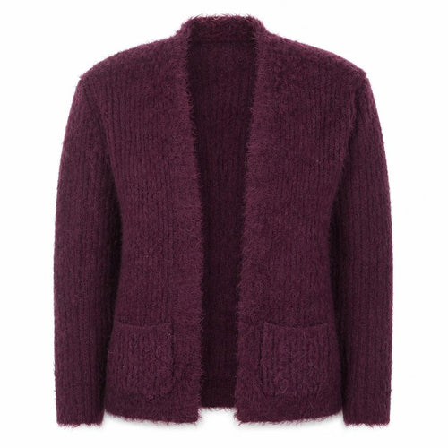 Select Womens Purple Long Sleeve Knit Cardigan UK 12